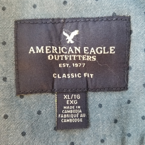 AE Classic Fit Polka Dot Button Down - Picture 4 of 4